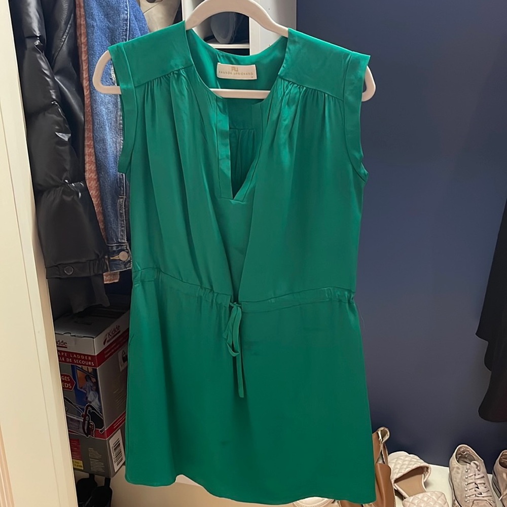 Green work dress